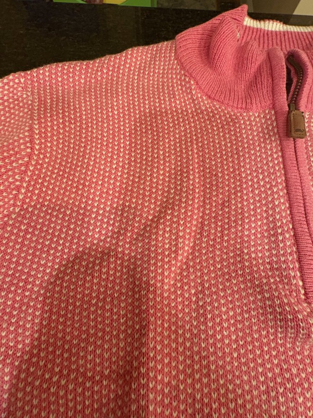 Vineyard Vines - Cashmere Blend Pinkberry 1/4 Zip Sweater - Picture 2 of 5